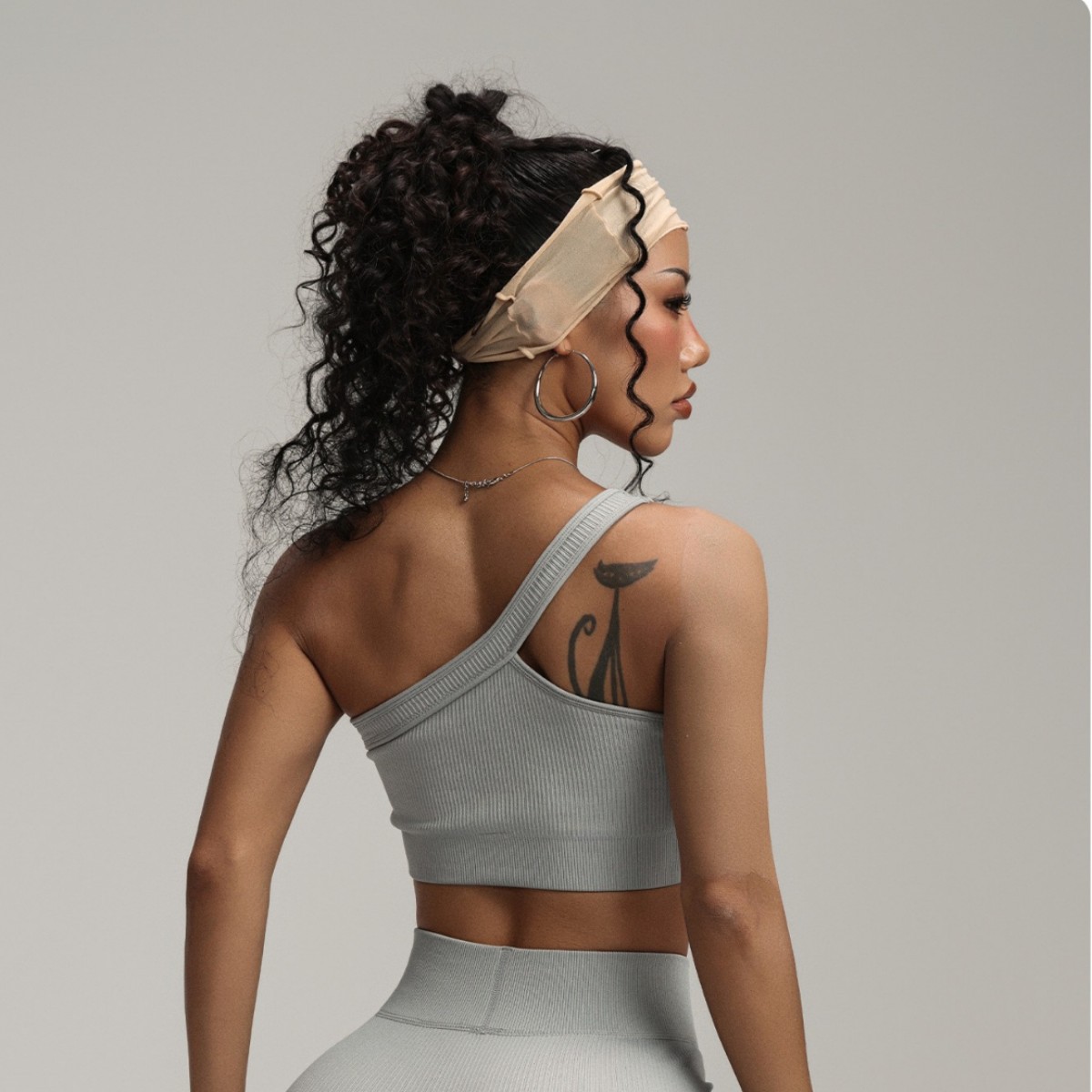 Women One Shoulder Ribbed Spor - Seamless Ribbed Workout Tank Top ulasan dan harga