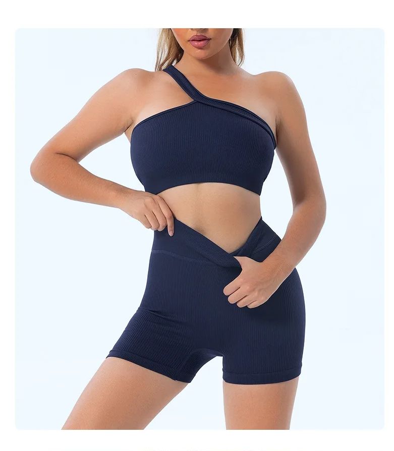 Women One Shoulder Ribbed Spor - Seamless Ribbed Workout Tank Top ulasan dan harga