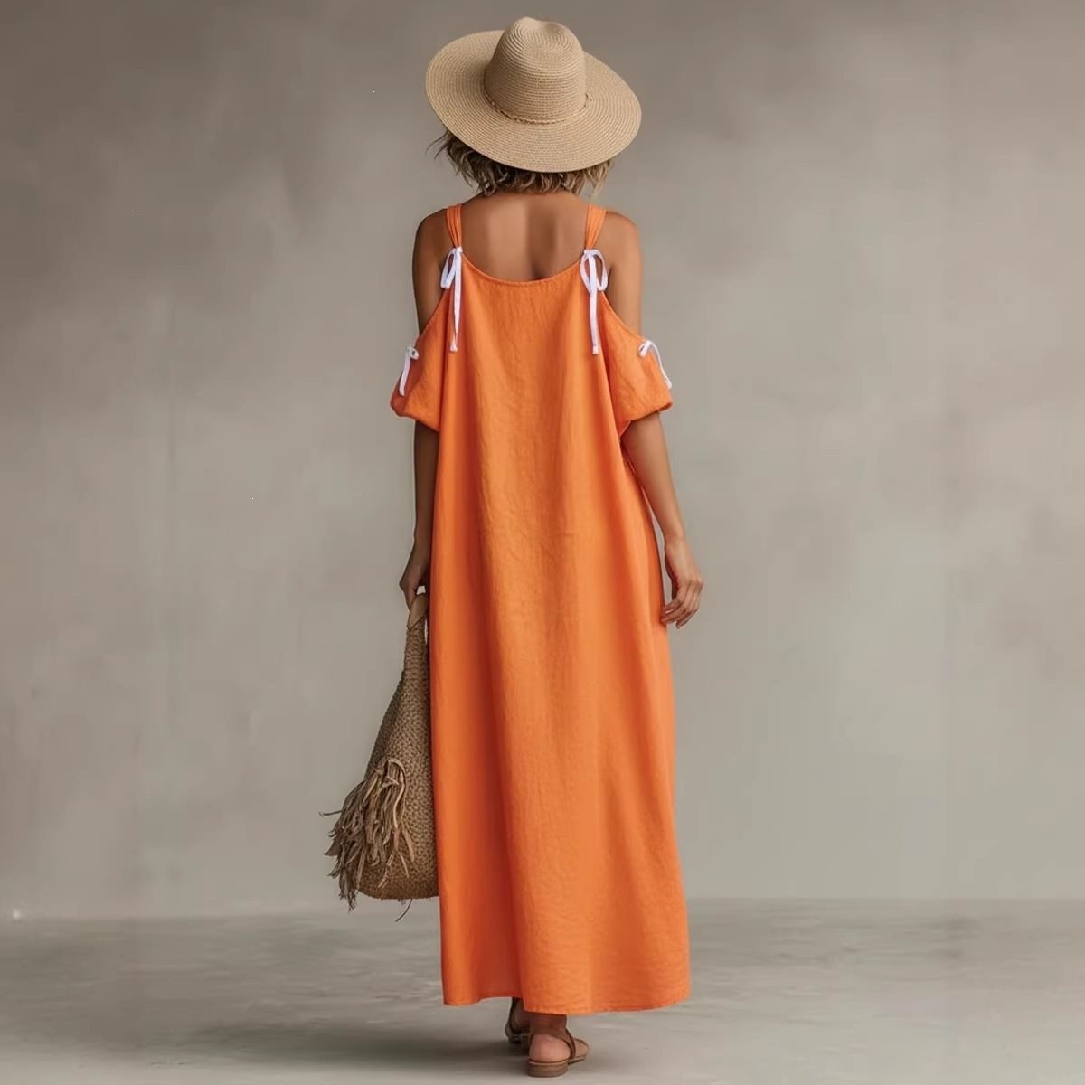 Summer Woman Dress Puff Sleeve - Off Shoulder Puff Sleeve Sundress ulasan dan harga