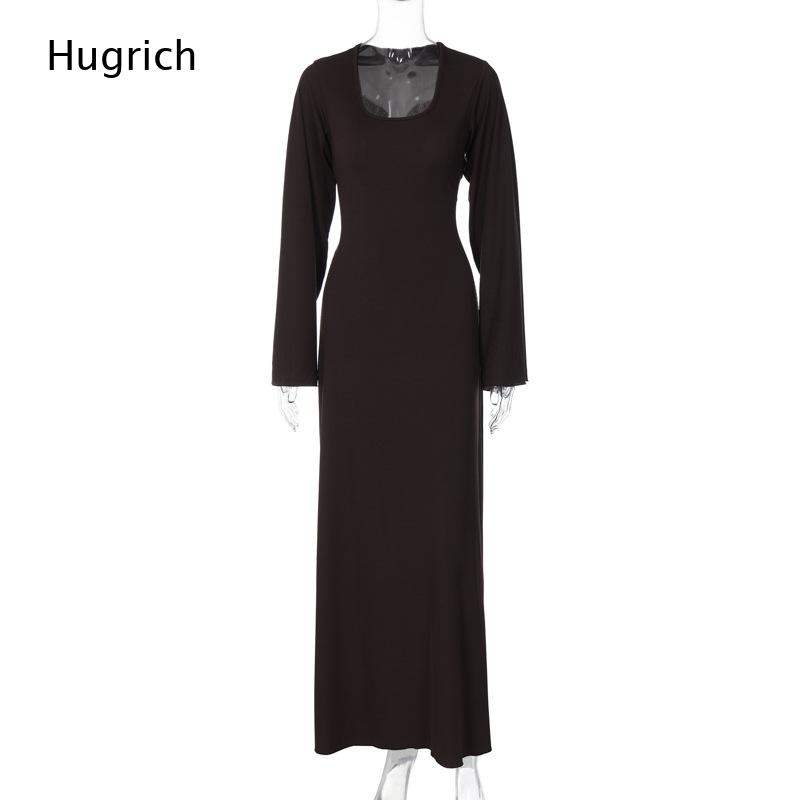 Women's Elegant Ribbed Knit Ma - Bodycon Long Sleeve Ribbed Dress ulasan dan harga