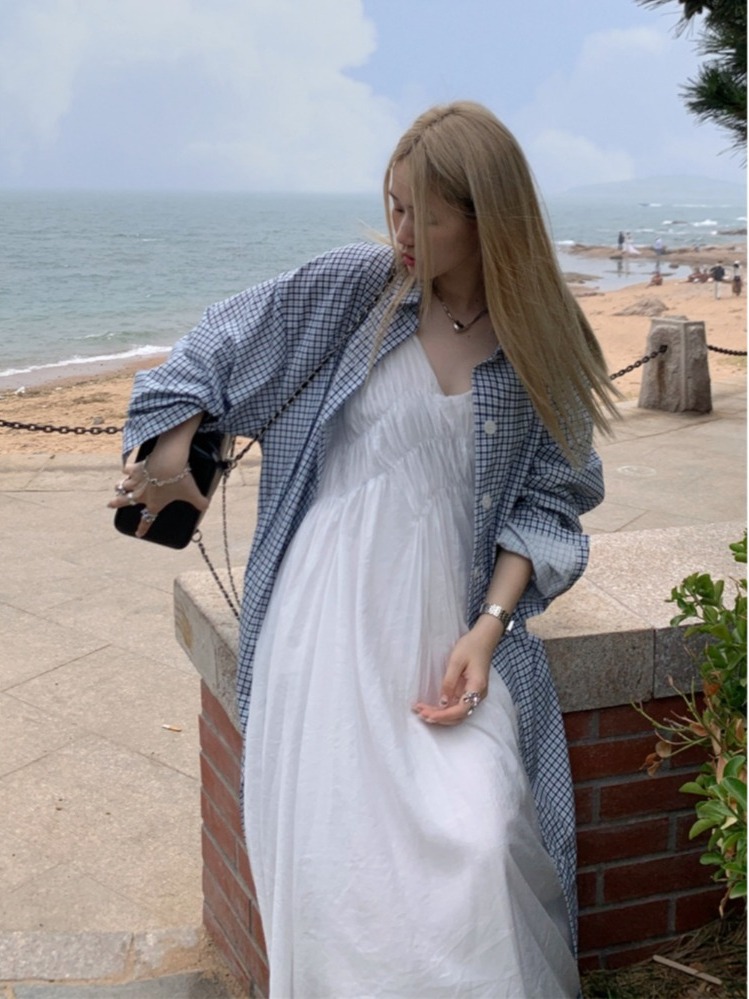 Chic plus Size Set Lazy Style  - Korean Style A Line Shirt Dress ulasan dan harga