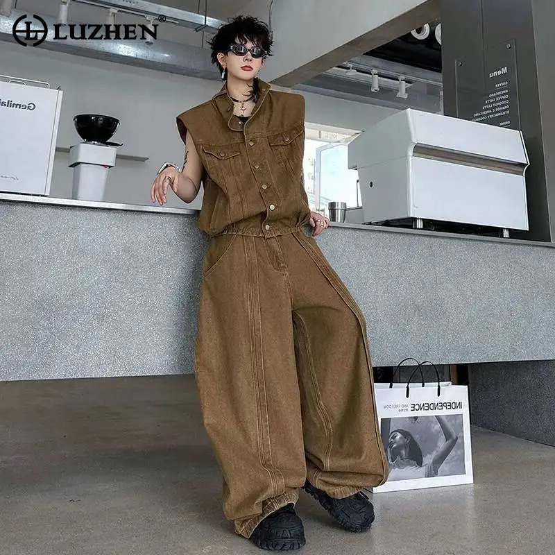 LUZHEN Denim 2026 Decorate Sum - Jeans ulasan dan harga