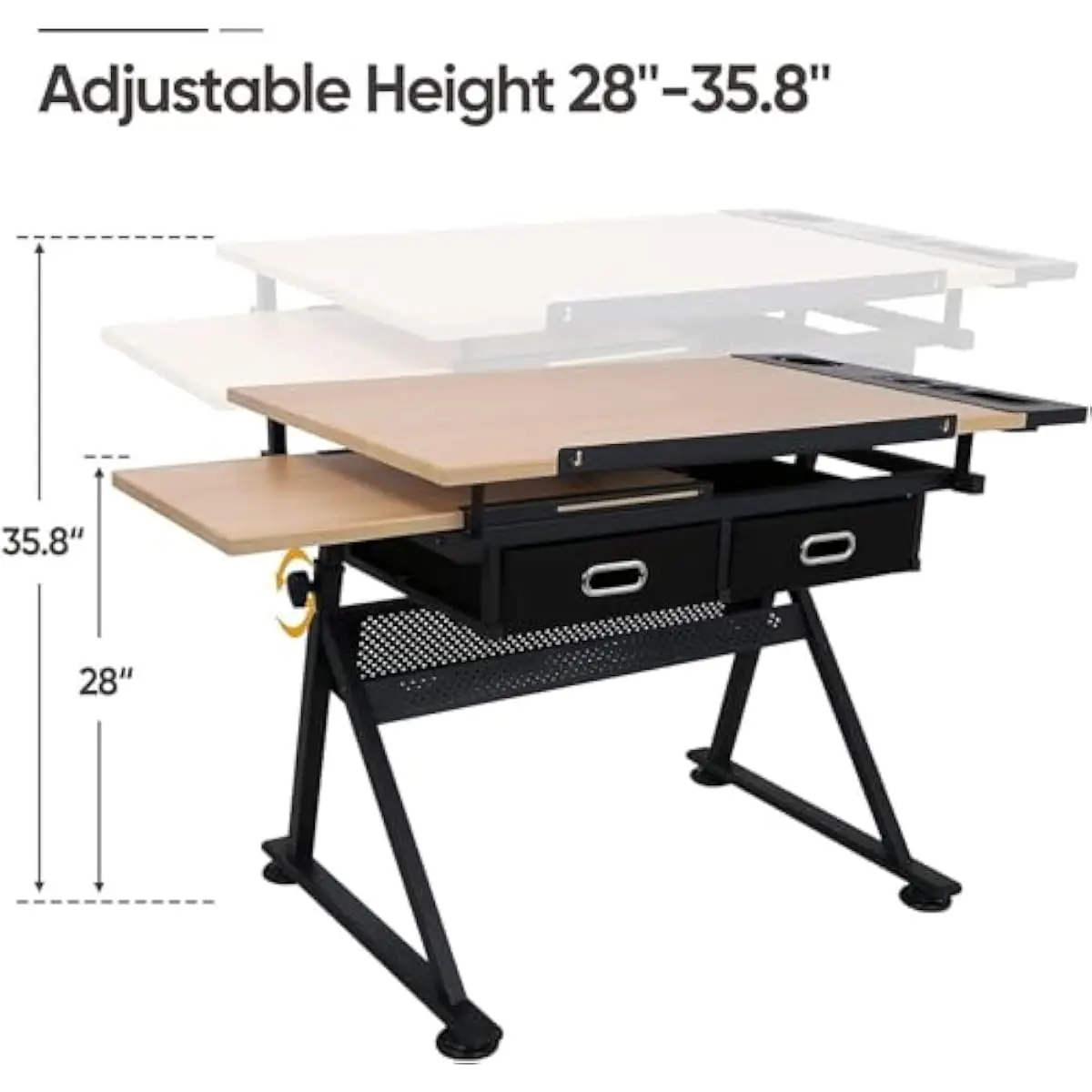 Adjustable Drafting Desk with  - Tops ulasan dan harga