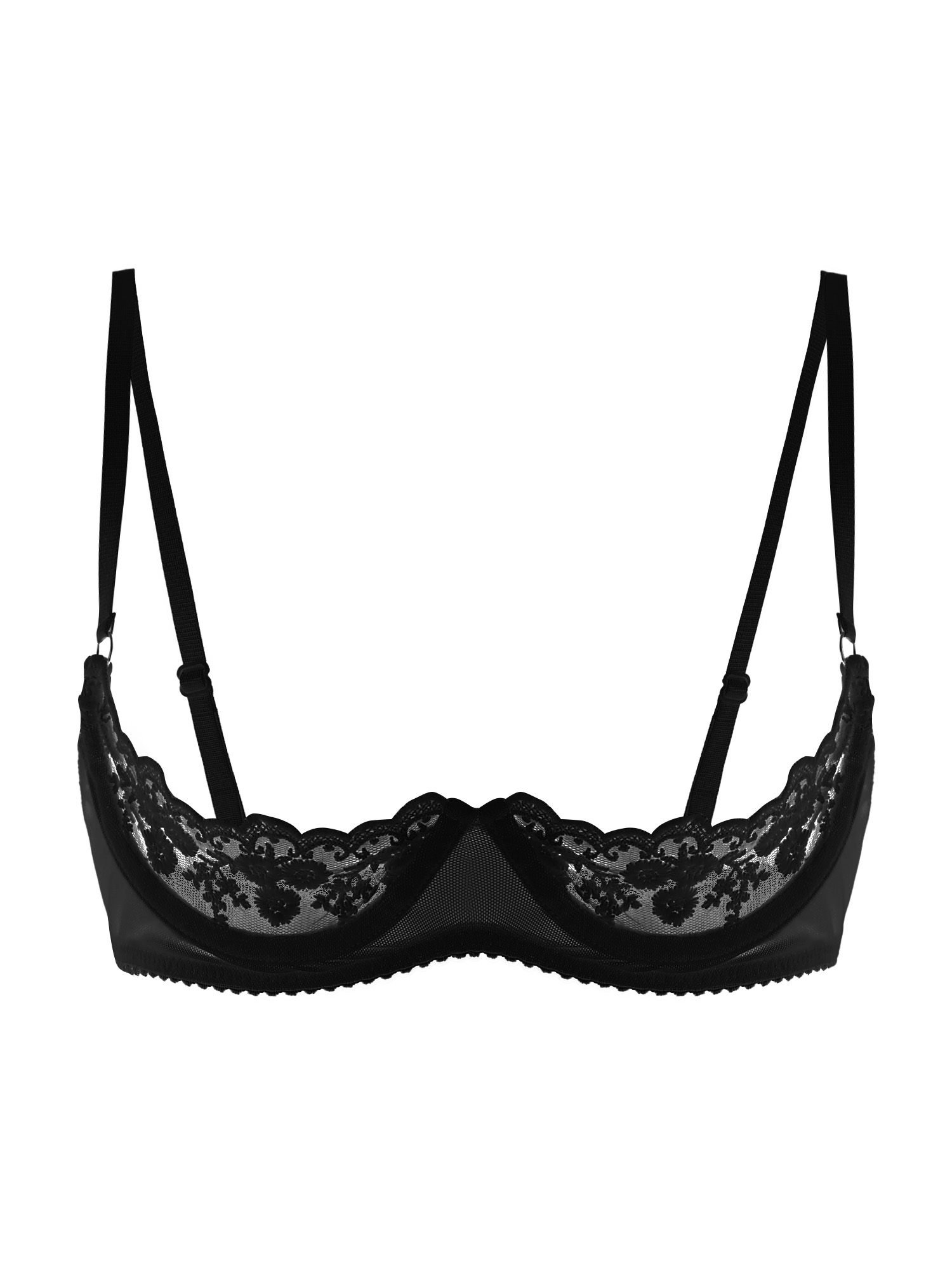 Women Sexy Open Cups Bra Sheer - Lingerie ulasan dan harga