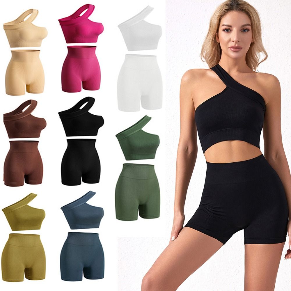 2Pcs Reusable Seamless Women W - Seamless Ribbed Workout Tank Top ulasan dan harga
