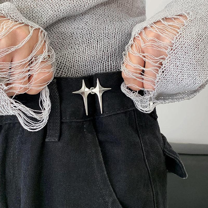 【IIOO】Temperament Four Pointed - Jeans ulasan dan harga