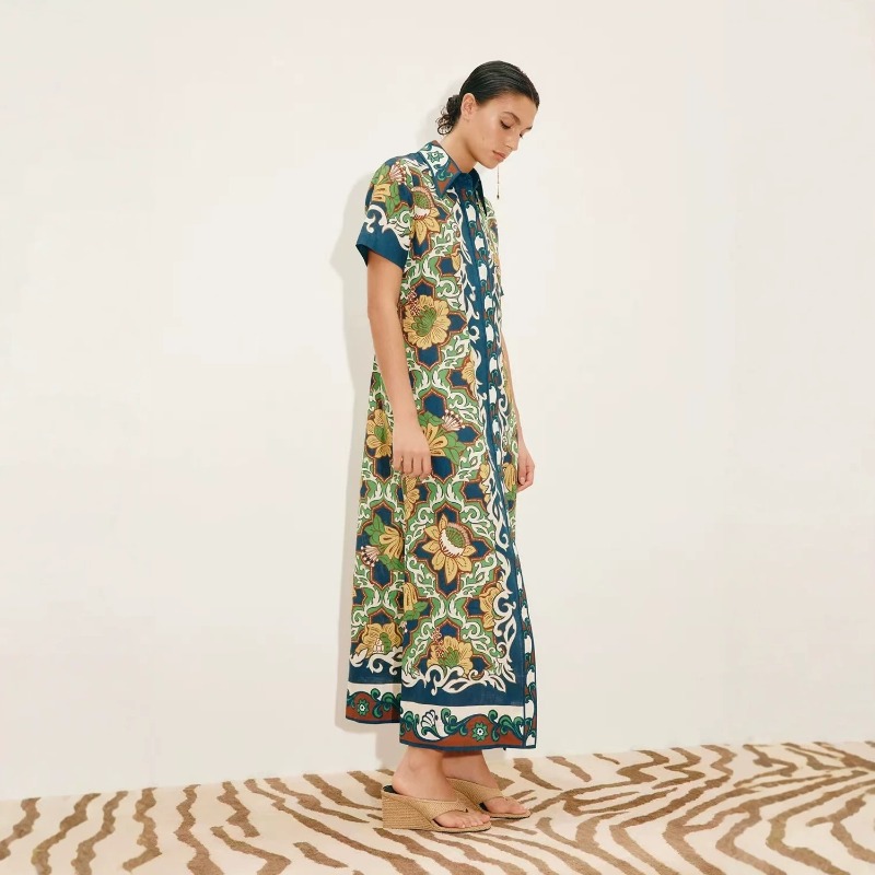 2026 Autumn New Original Trend - Casual Loose Linen Shirt Dress ulasan dan harga
