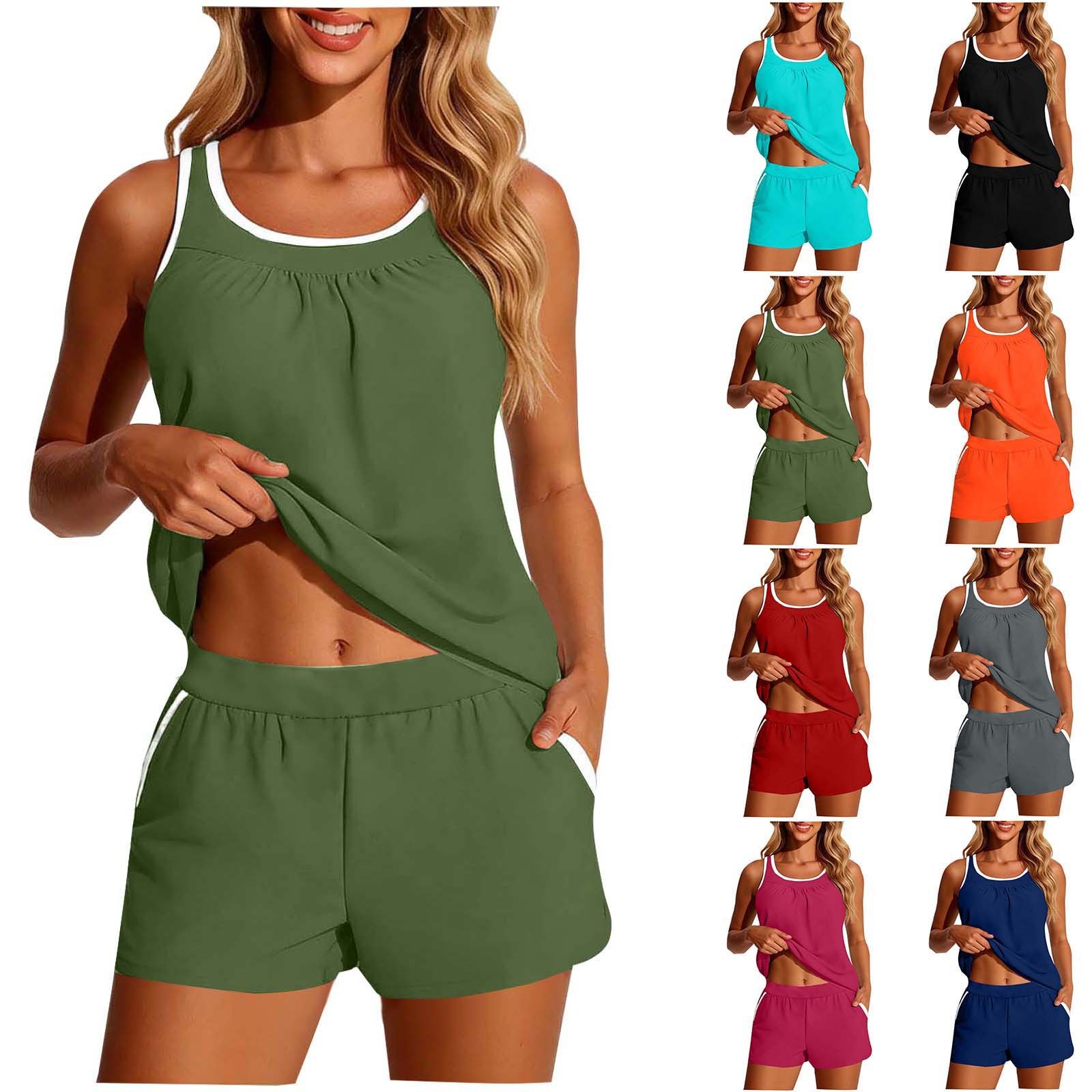 Women's 2-piece Swimwear Sleev - Tops ulasan dan harga