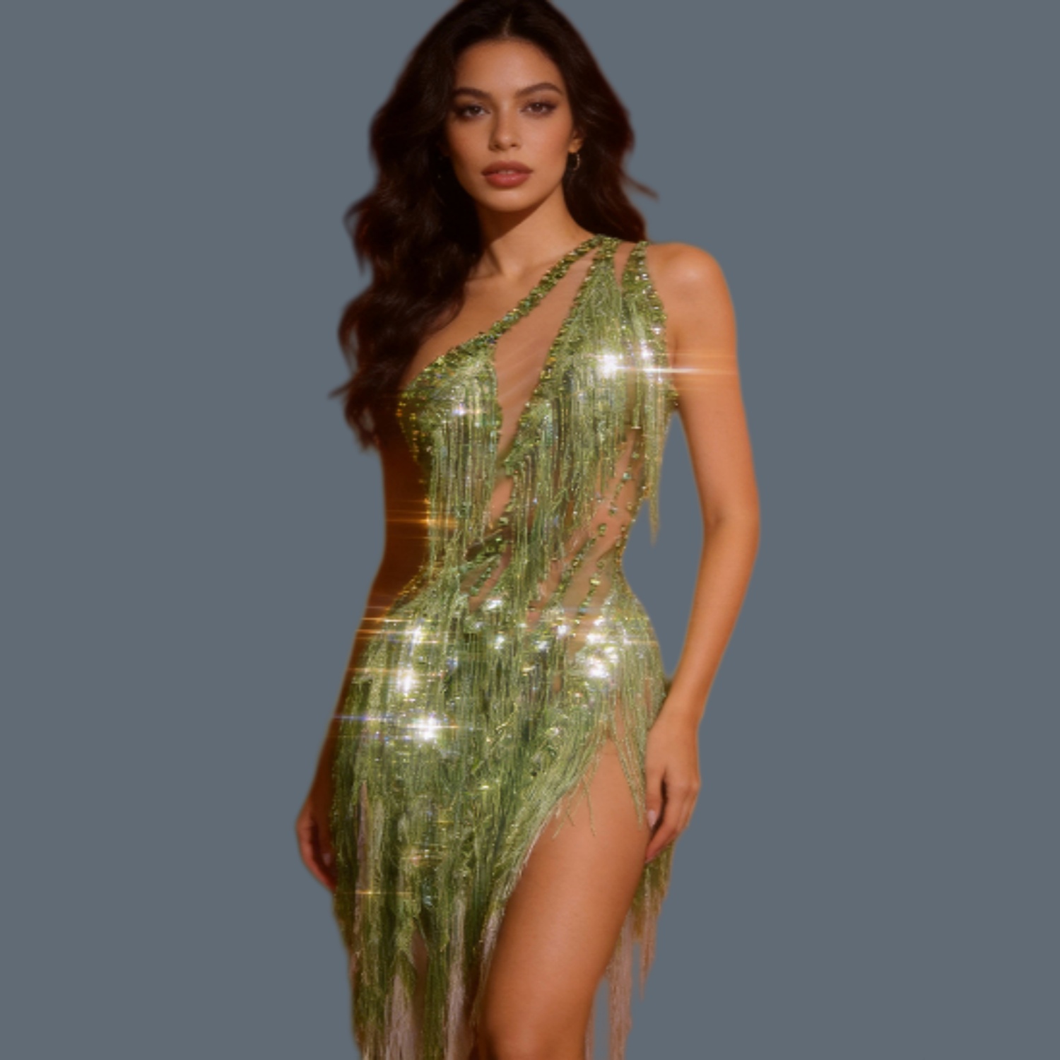 Sexy Women Sparkly Rhinestone  - Sparkly Rhinestone Club Party Dress ulasan dan harga