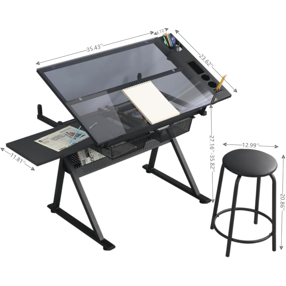 Adjustable Height Drafting Des - Tops ulasan dan harga