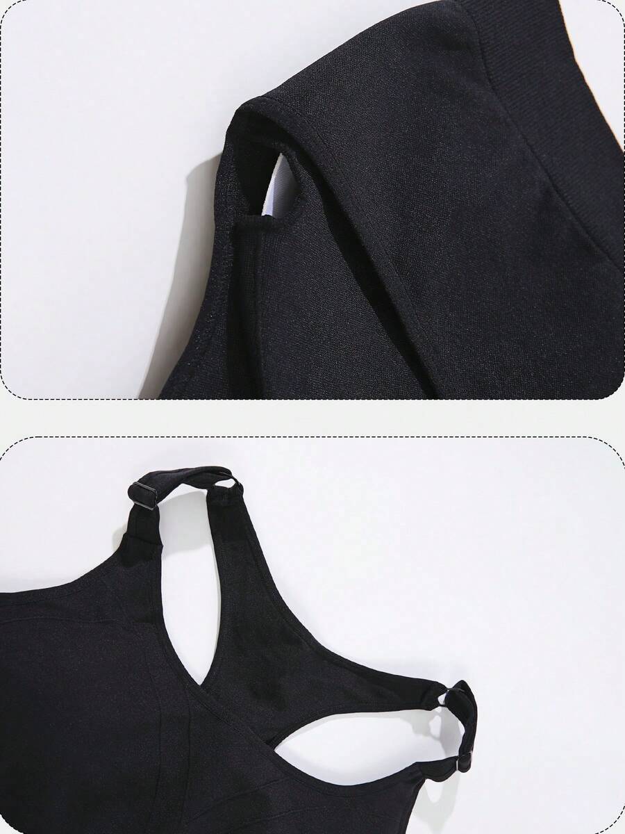 1Pcs Black Sport Solid Backles - Seamless Ribbed Workout Tank Top ulasan dan harga