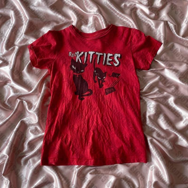 Y2K Grunge Cyber Goth Tee Vint - Y2K Graphic Baby Tee Crop ulasan dan harga