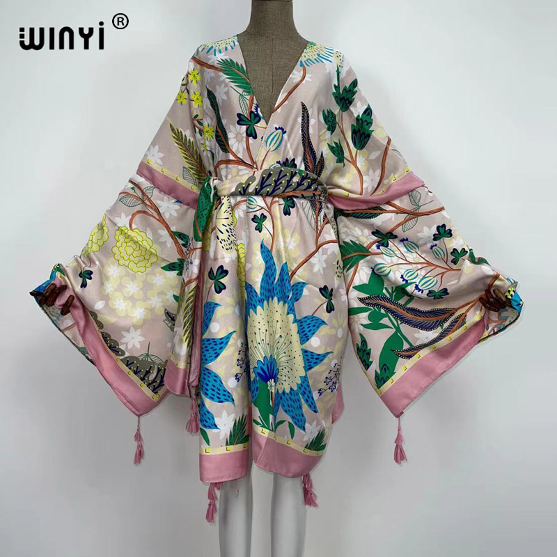 WINYI Autumn Dresses for Women - Boho Summer Beach Maxi Dress ulasan dan harga