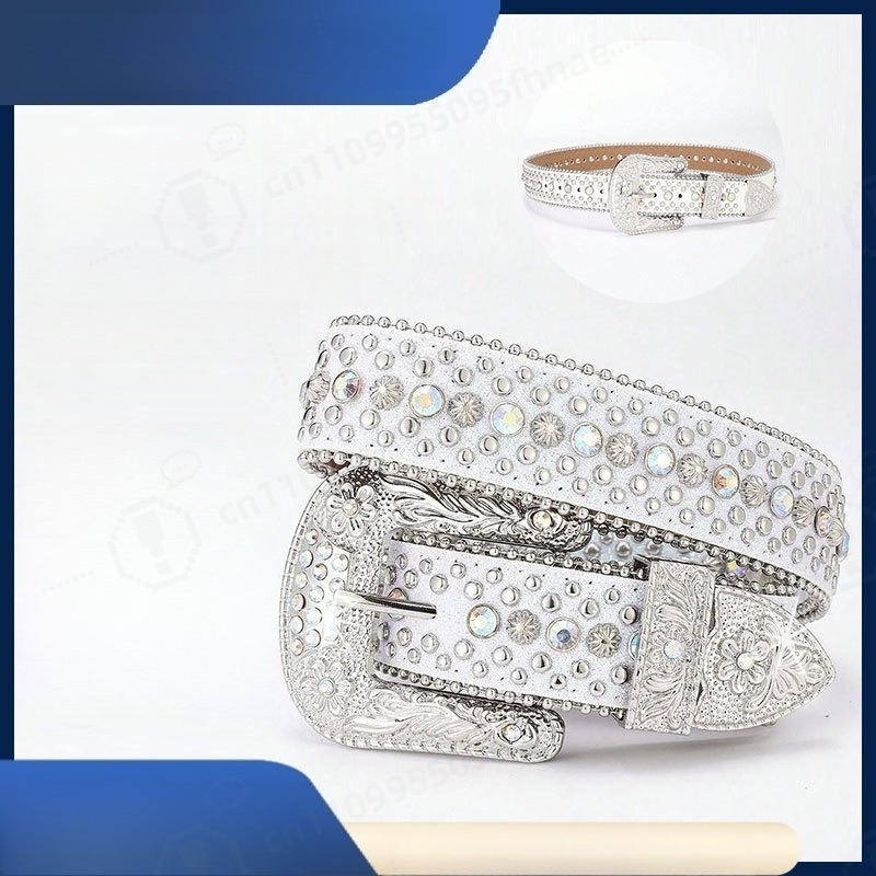 Y2K Style Rhinestone Belt For  - Jeans ulasan dan harga