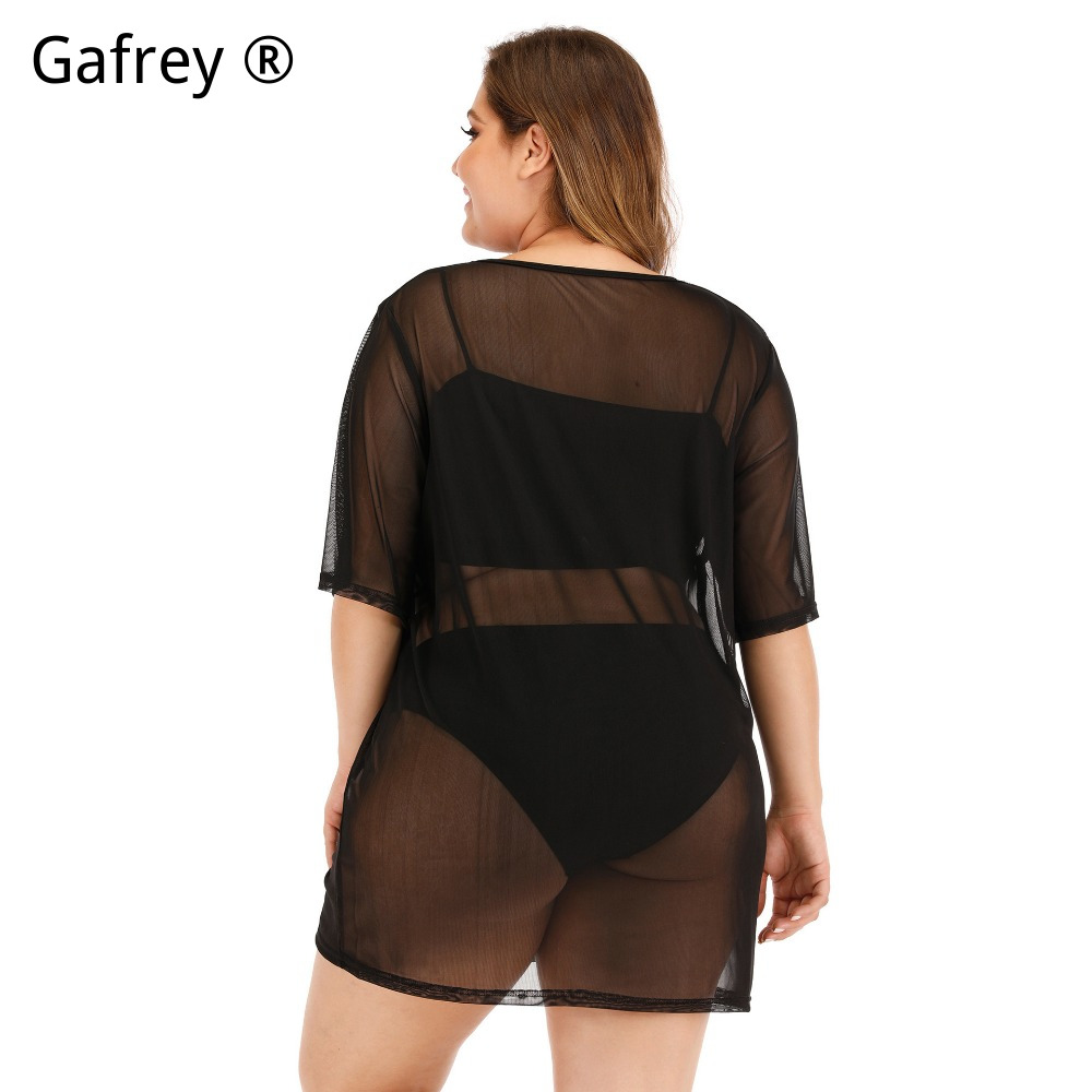 Plus Size Sexy Mesh Beach Dres - Sexy Mesh Sheer Bodycon Dress ulasan dan harga