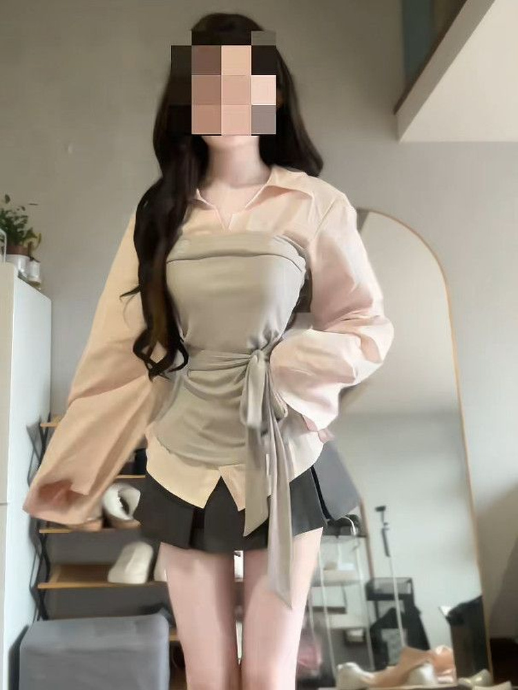 Women's plus Size Korean Style - Korean Style A Line Shirt Dress ulasan dan harga
