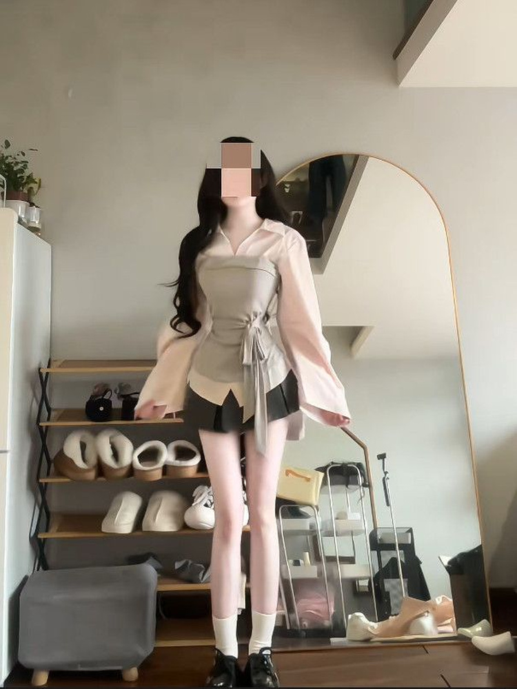 Women's plus Size Korean Style - Korean Style A Line Shirt Dress ulasan dan harga