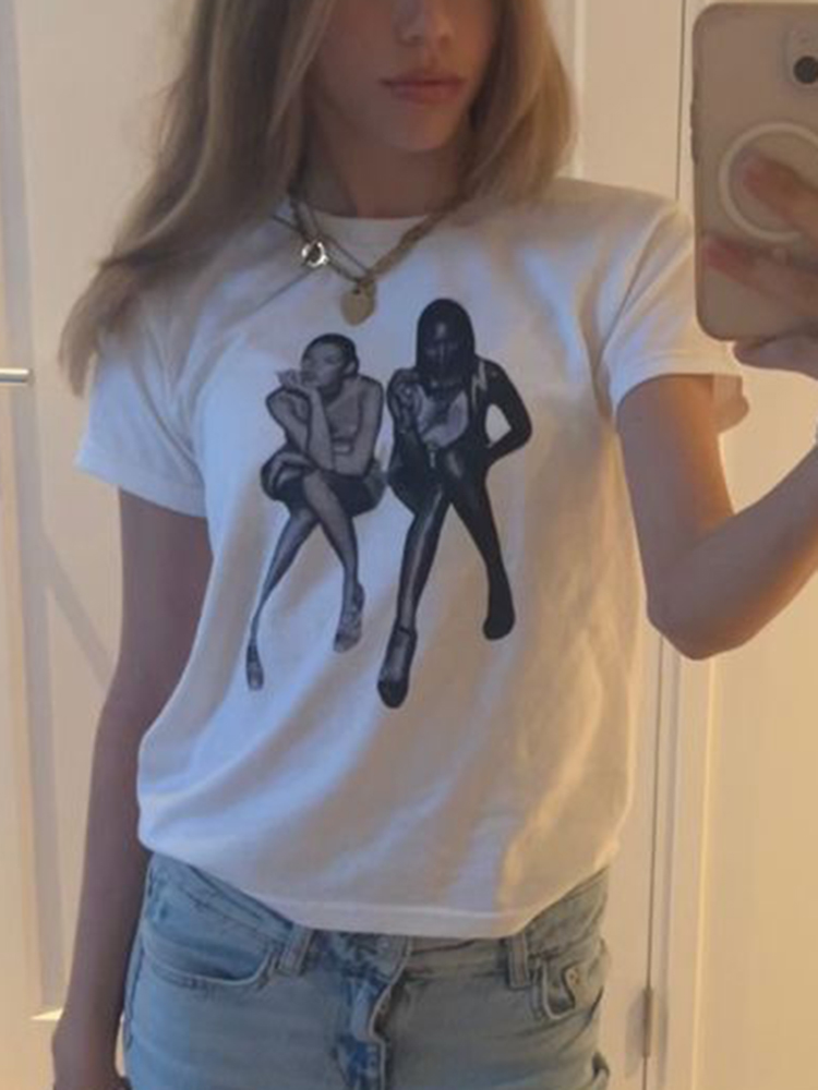 Aesthetic Summer Baby Tee Stre - Y2K Graphic Baby Tee Crop ulasan dan harga