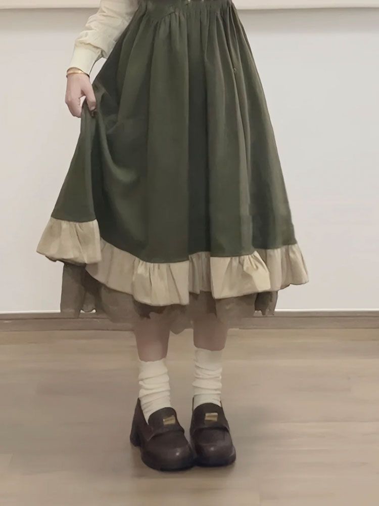 2025 New Japanese Korean Kawai - Korean Style A Line Shirt Dress ulasan dan harga