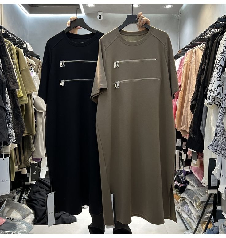 plus Size Women's Loose Short  - Korean Style A Line Shirt Dress ulasan dan harga